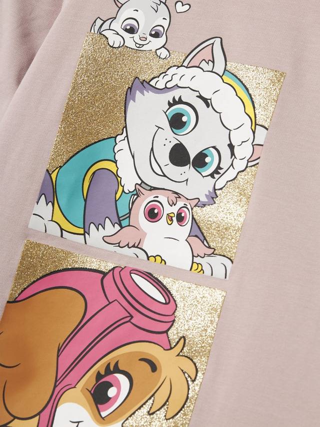 Детская футболка с длинным рукавом Paw Patrol из хлопка NAME IT, Burnished Lilac — фото 3