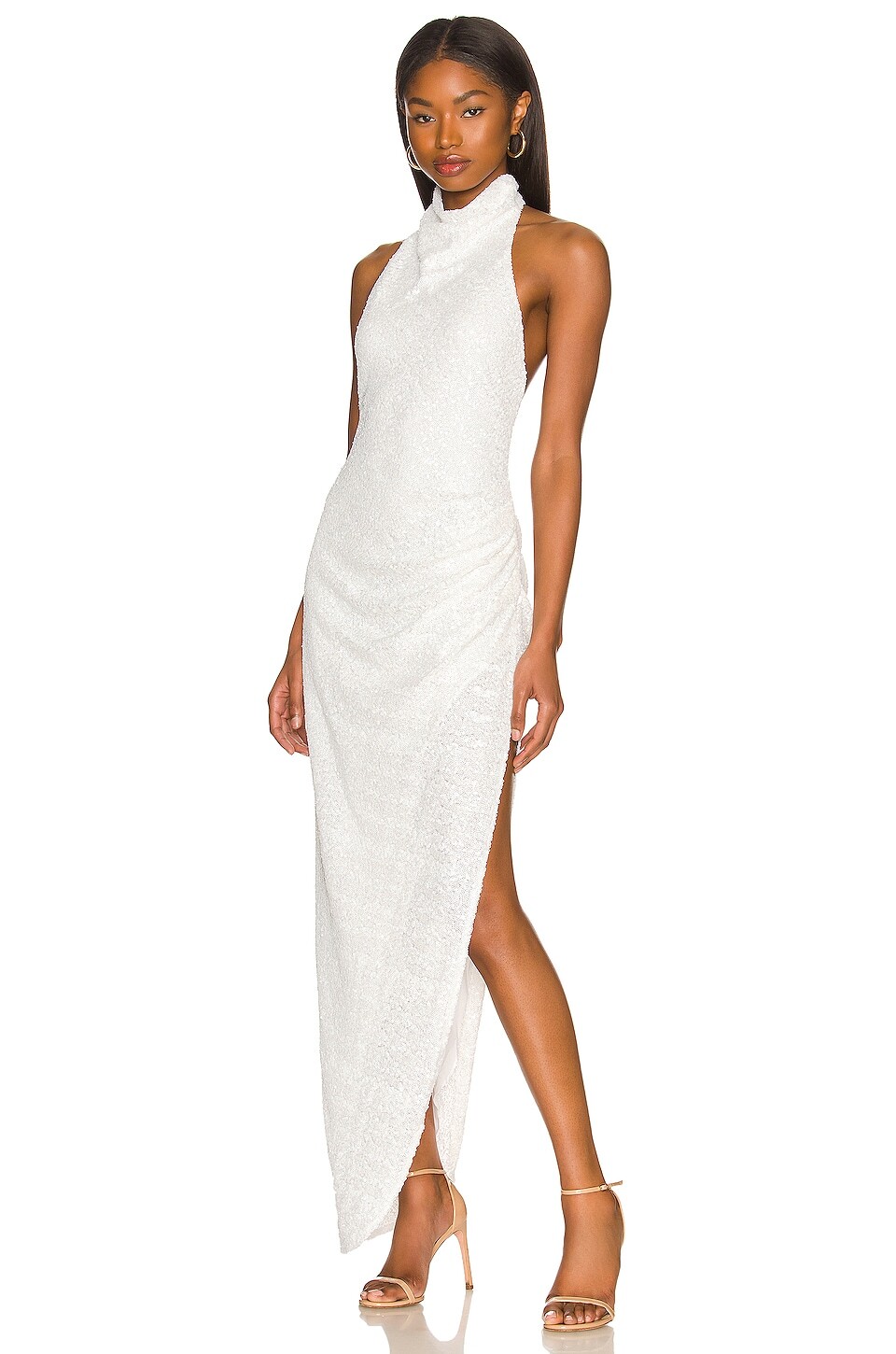 

Платье Amanda Uprichard x REVOLVE Samba Gown, цвет White Sequin