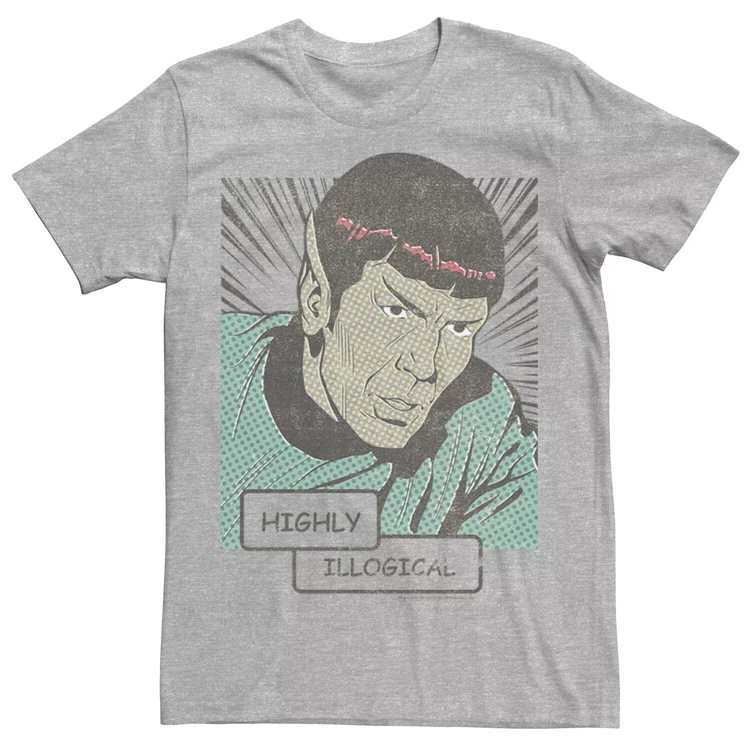 

Мужская футболка Star Trek Original Series Spock Retro Comics Licensed Character