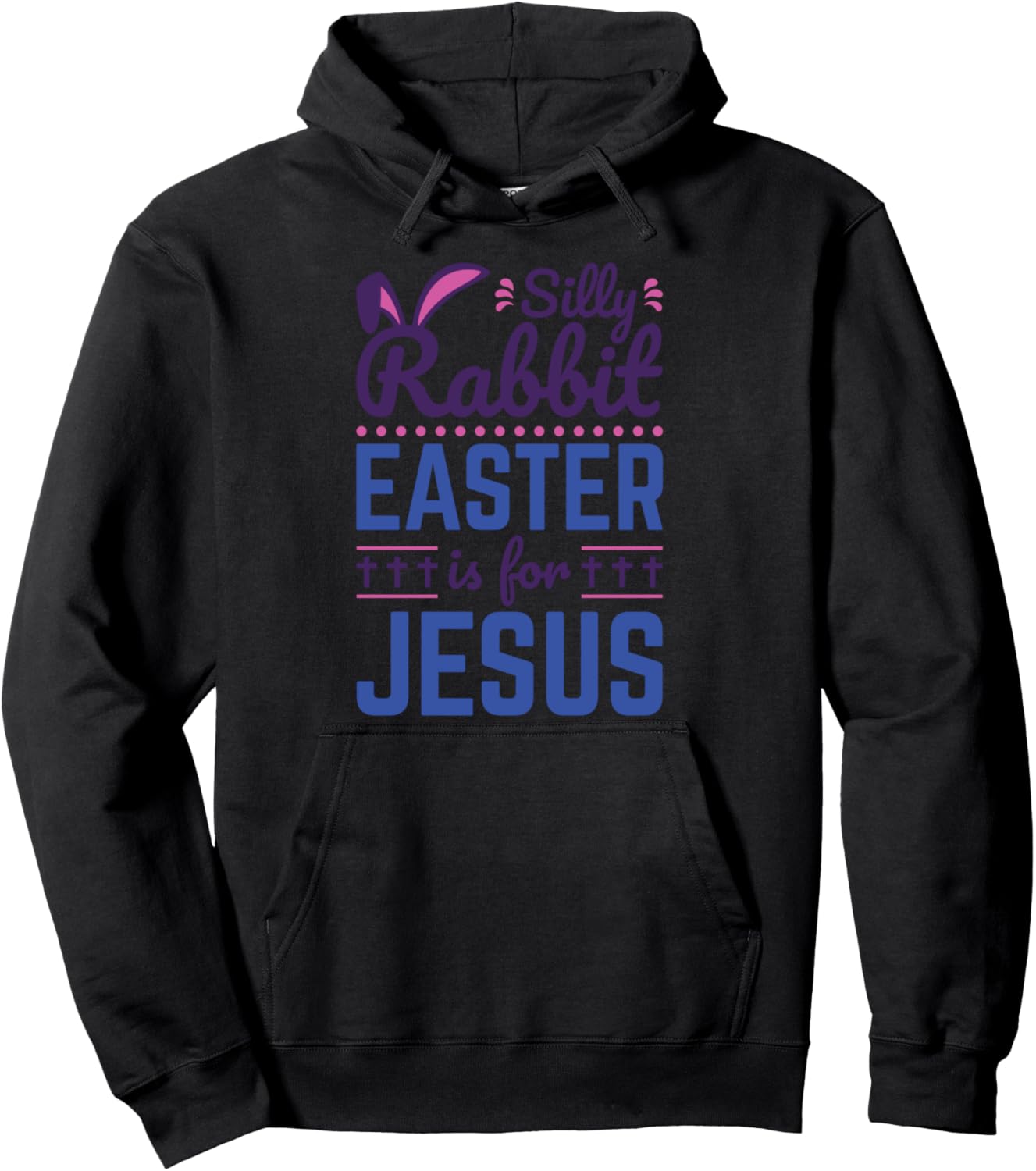 

Толстовка с надписью «Глупый кролик, Пасха для Иисуса» Bea'S Easter Apparel & Gifts, черный