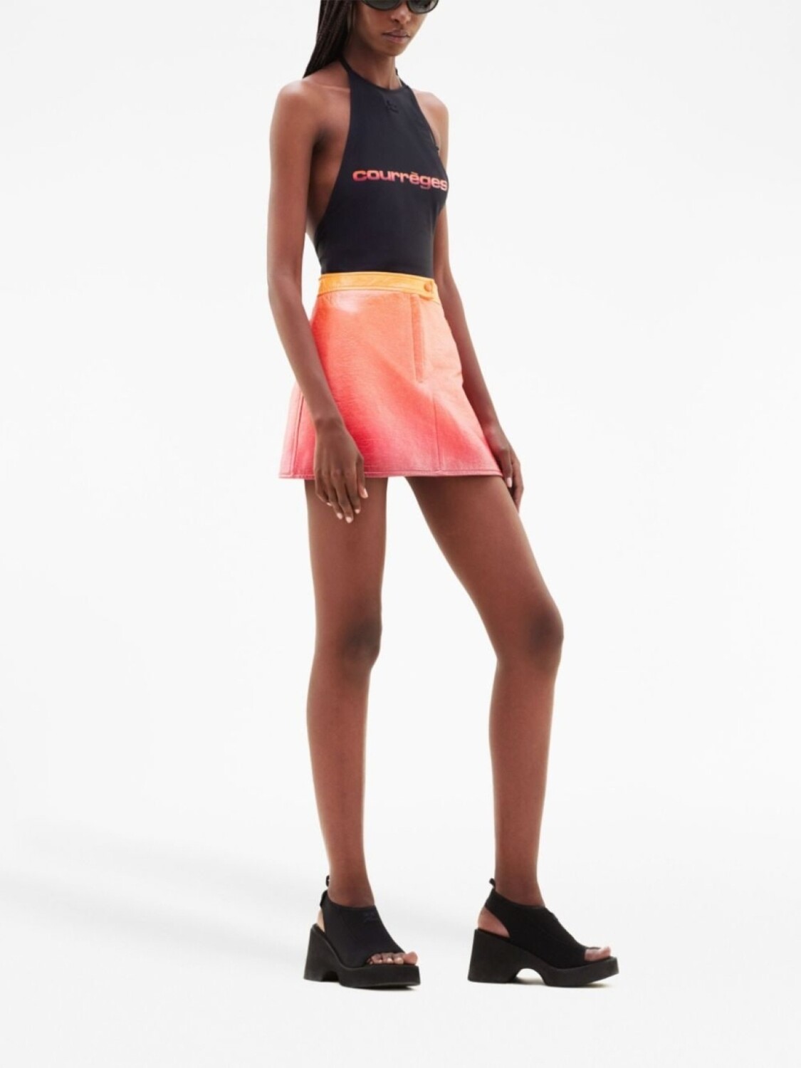 

Courrèges боди Sunset Tech из джерси, черный