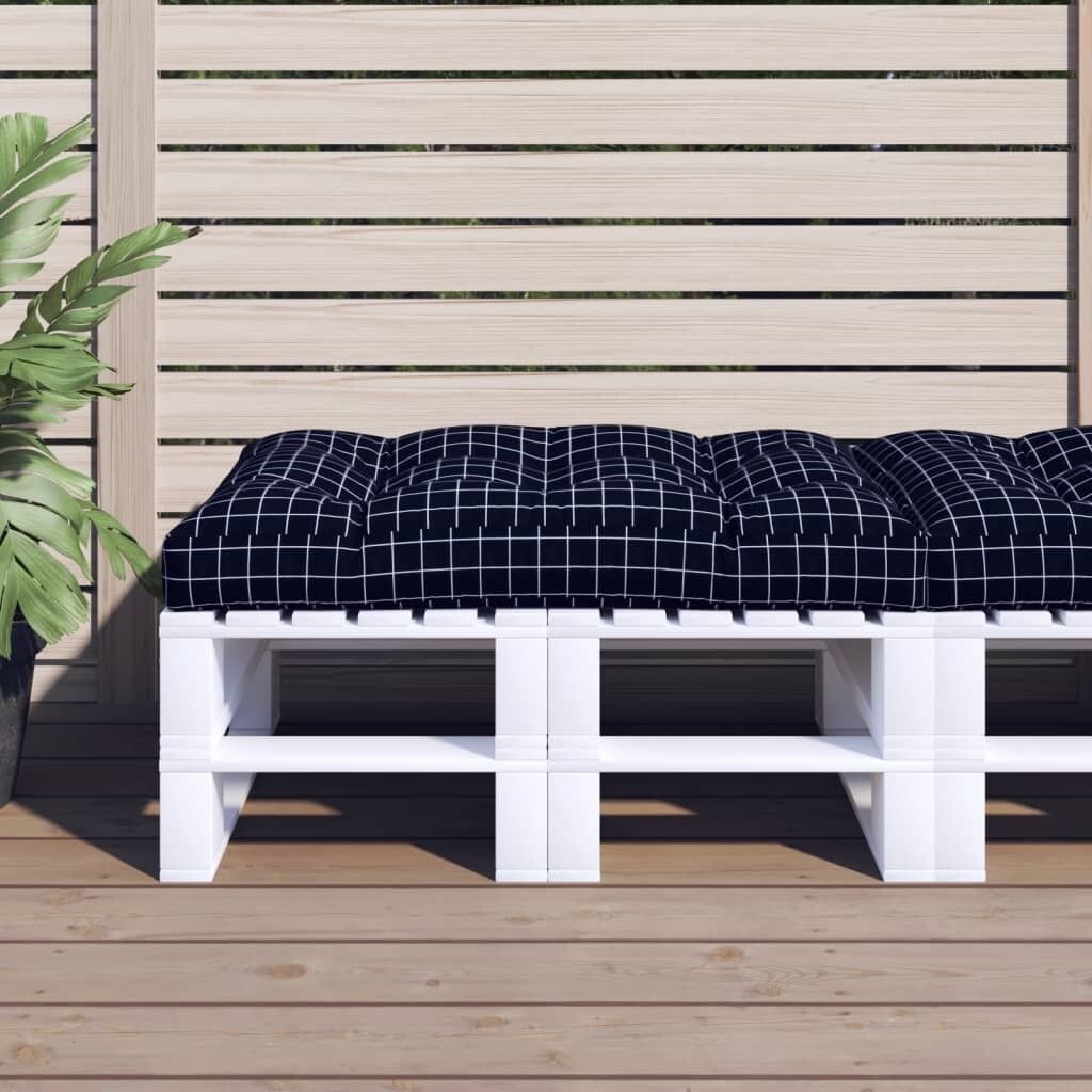 

Подушка для поддона The Living Store, ткань в черную клетку, 120x80x12 см