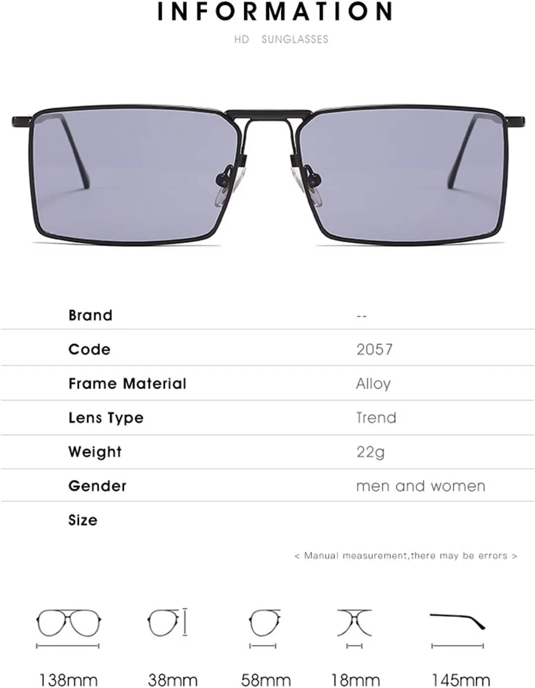

Металлические солнцезащитные очки в маленькой оправе, квадратной формы, для мужчин и женщин, с защитой от УФ-излучения UV400 (Цвет: B, Размер: 1) EkeNoz, B