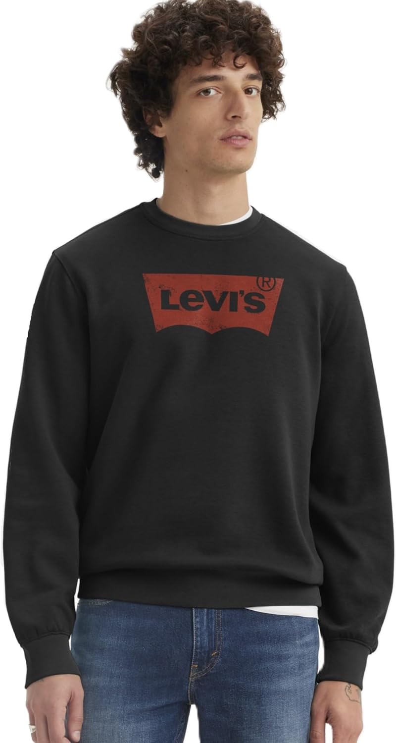 

Мужская толстовка Levi's с длинными рукавами и логотипом летучая мышь, черный