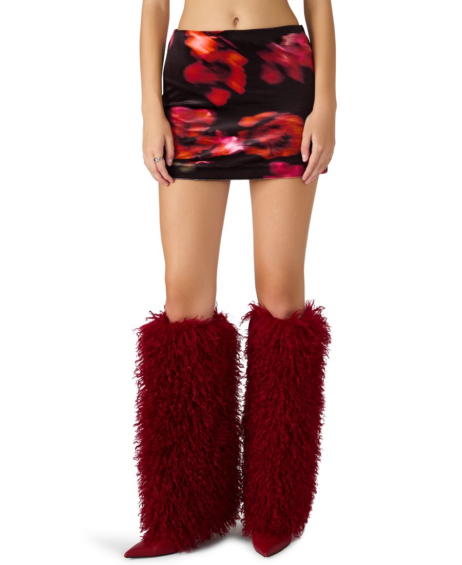 

Женская мини-юбка Cindi из бархата с принтом Steve Madden, Fete Blurr Floral