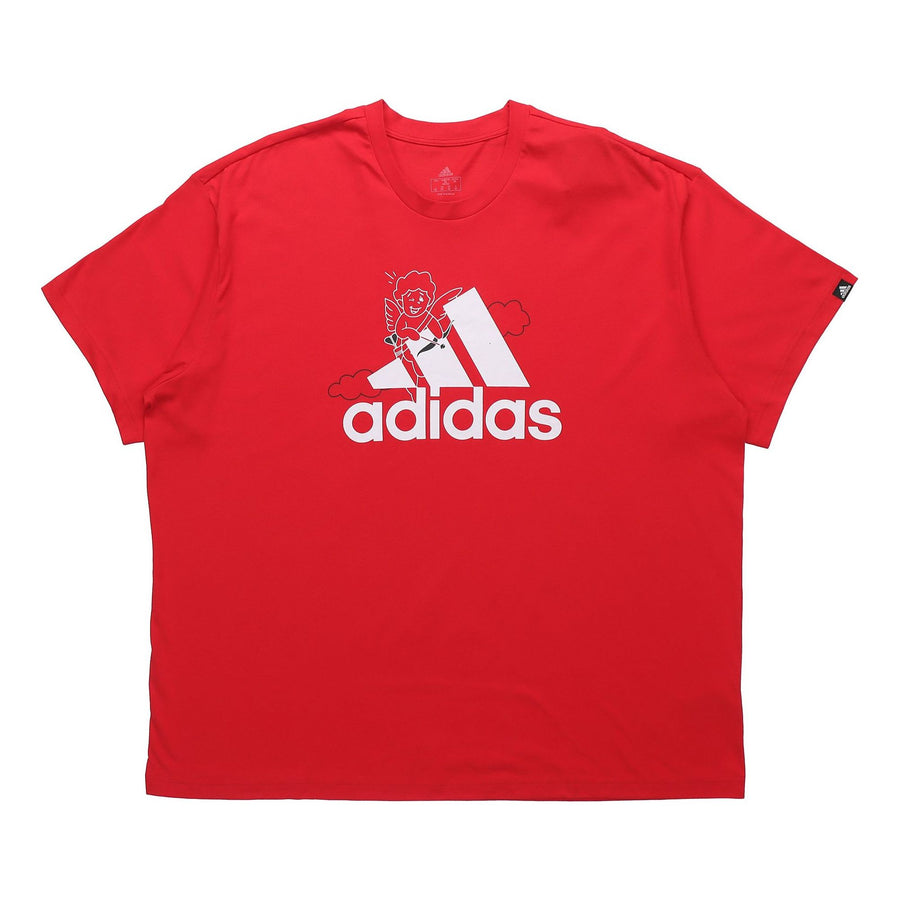 

Футболка adidas U Vday T Sports Printed Short Sleeve Unisex Light Scarlet, красный