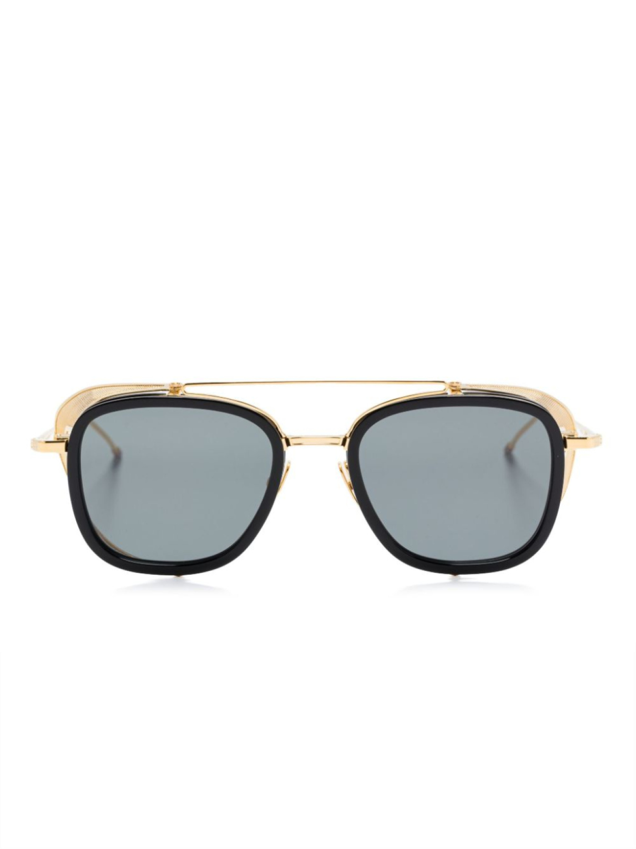 

Солнцезащитные очки со вставками сбоку Thom Browne Eyewear, черный