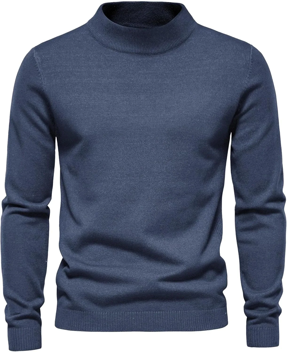 

Мужской свитер-водолазка Maiyifu-GJ, длинный рукав, легкий, рифленый