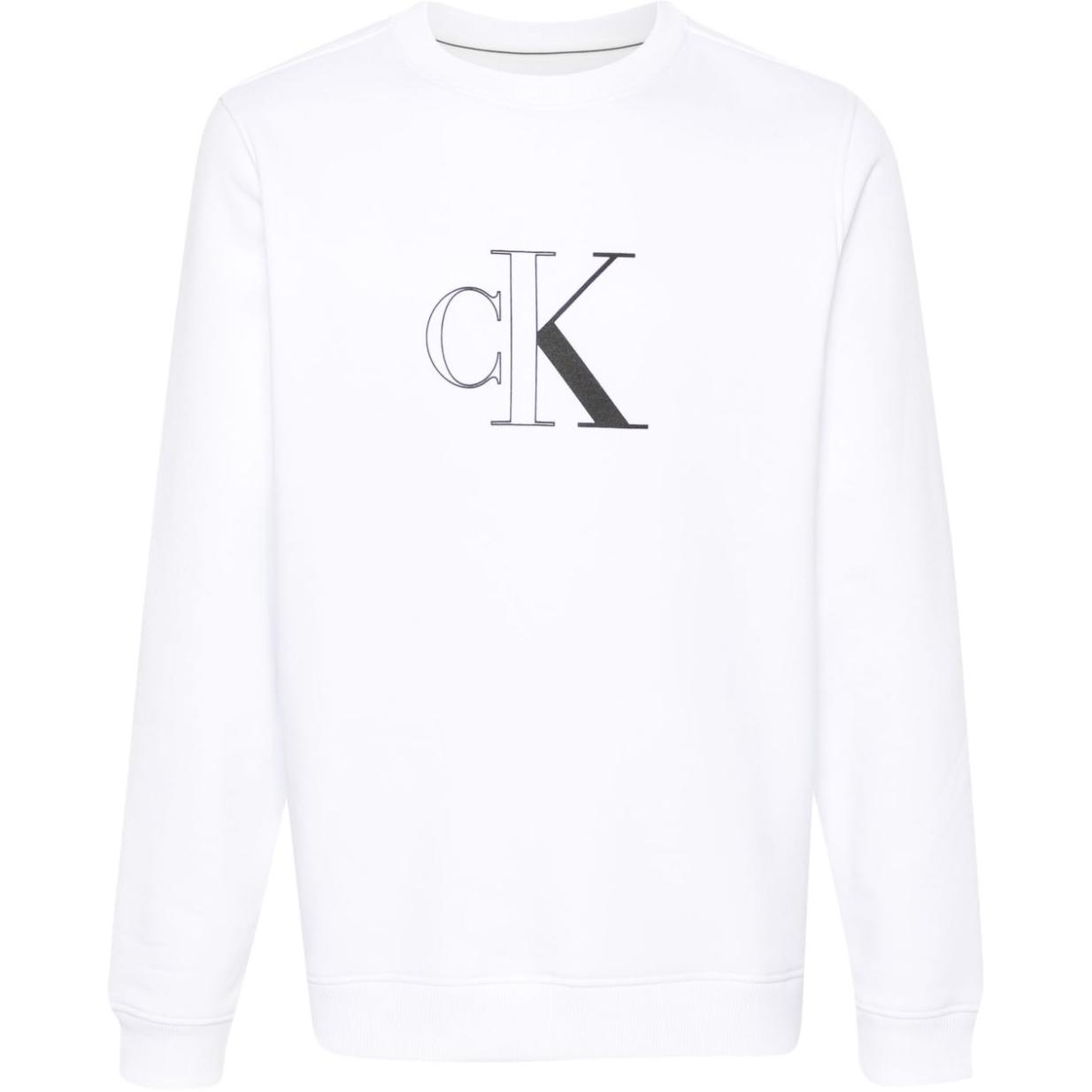 Джерси худи с принтом логотипа Calvin Klein Белый — фото 2