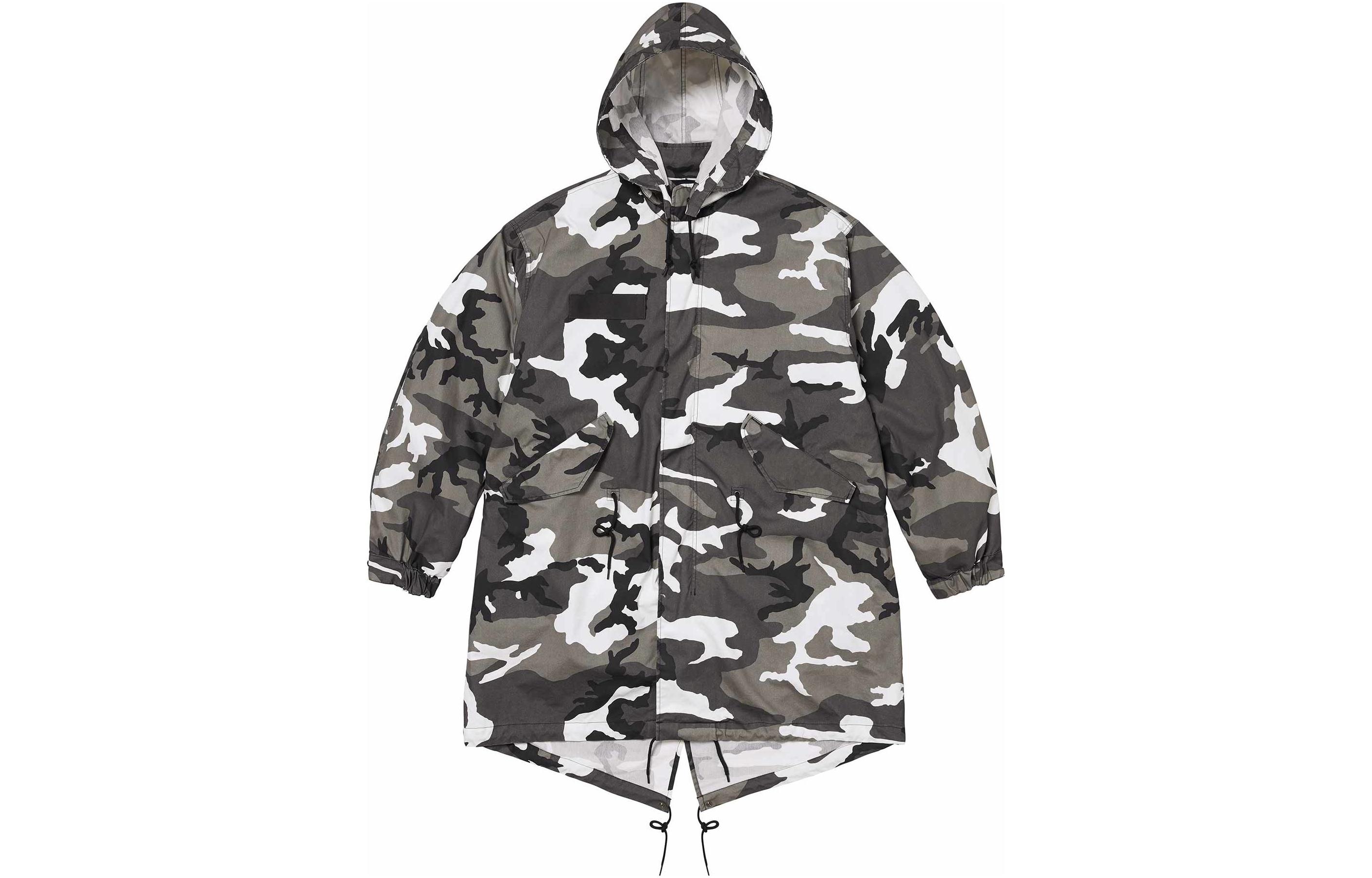 

Supreme Футуристическая парка с рыбий хвост, Snow Camouflage/Snow Camo