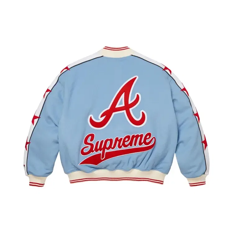 Куртка Supreme x Mitchell & Ness Teams Varsity Jacket, синий — фото 2