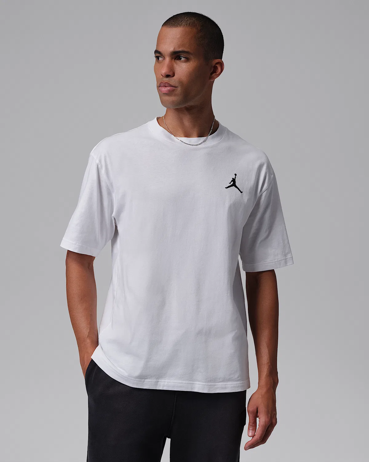 Мужская футболка Jordan с вышивкой Jumpman, White/Black
