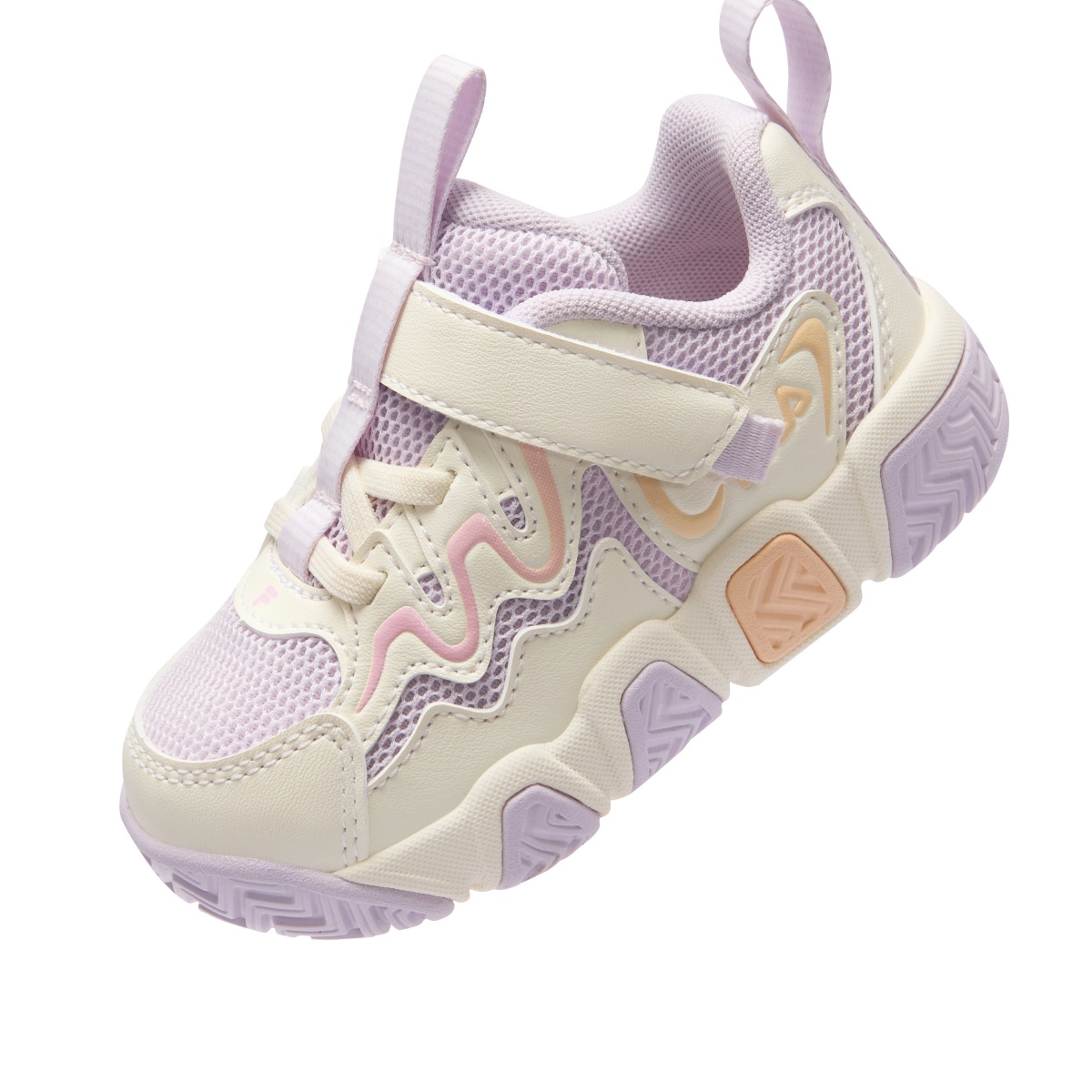 Классические детские баскетбольные кроссовки baby FILA KIDS, светло-лавандовый/белый — фото 4