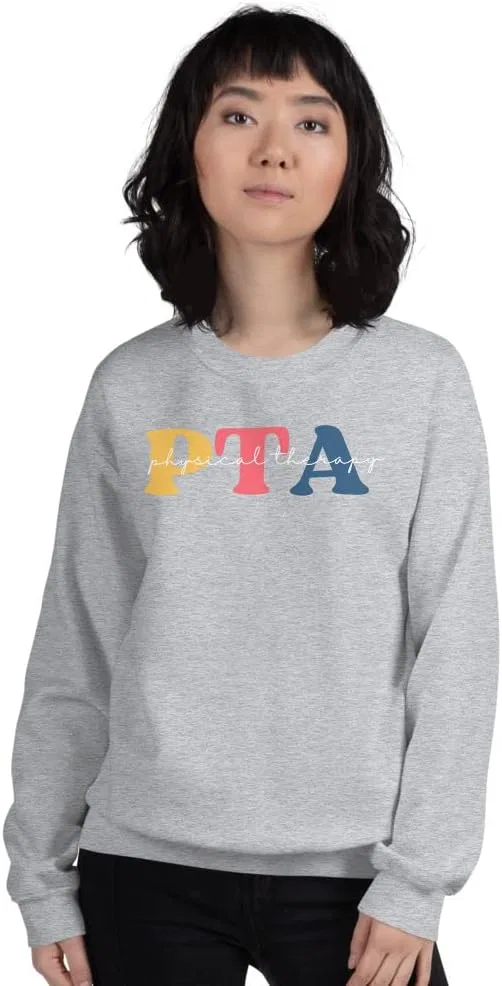 Толстовка PTA с круглым вырезом, свитер для физиотерапии, худи для медицинских работников, толстовка для ассистента физиотерапевта Generic, серый