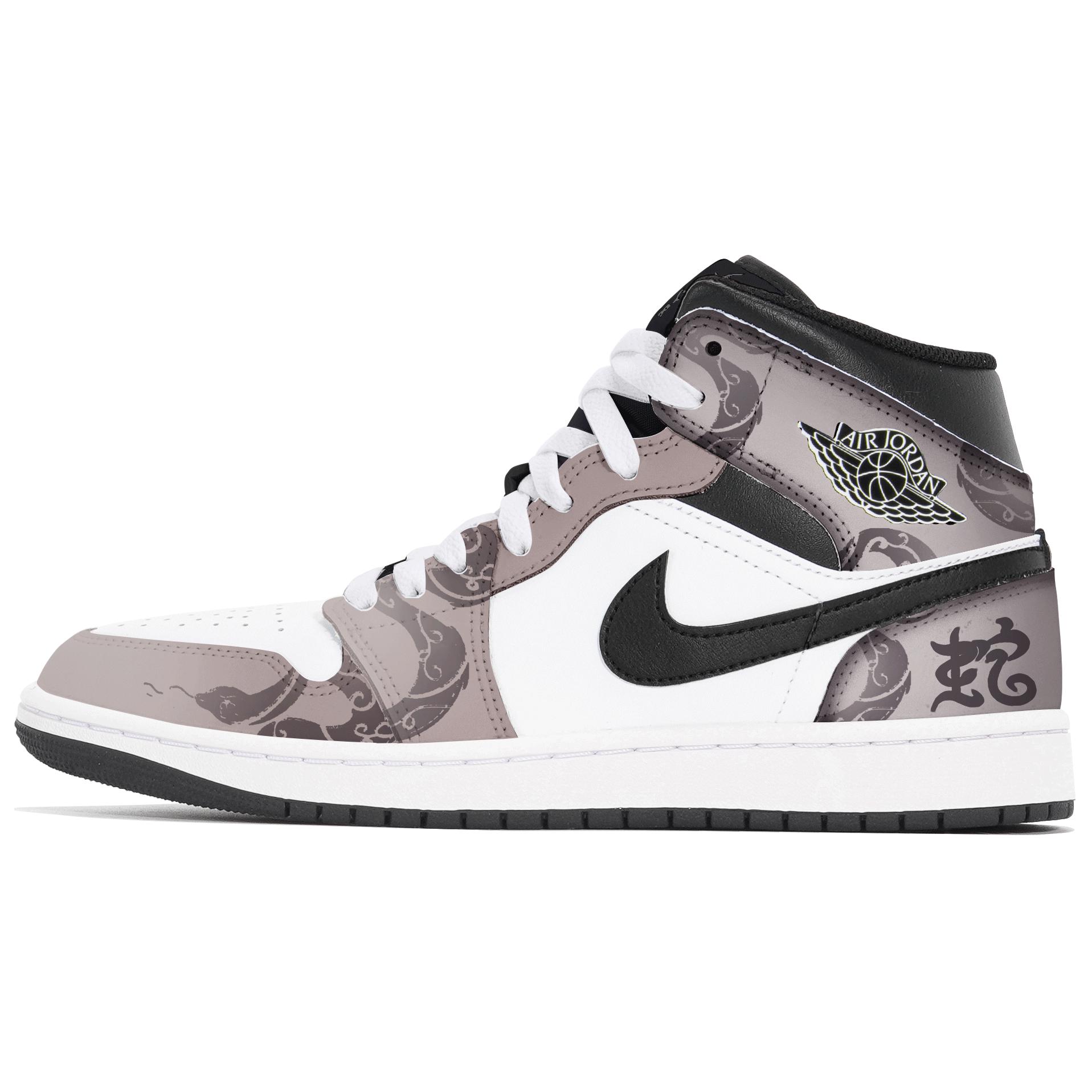 

Jordan Air 1 устойчивые к истиранию кроссовки Mid Top Vintage мужские Brown