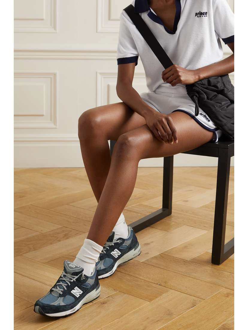 Кроссовки Miuk 991 из замши, кожи и сетки New Balance, синий — фото 2