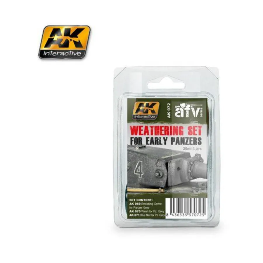 

Ранний комплект Panzers Weathering Set, Weathering (AK-Interactive)
