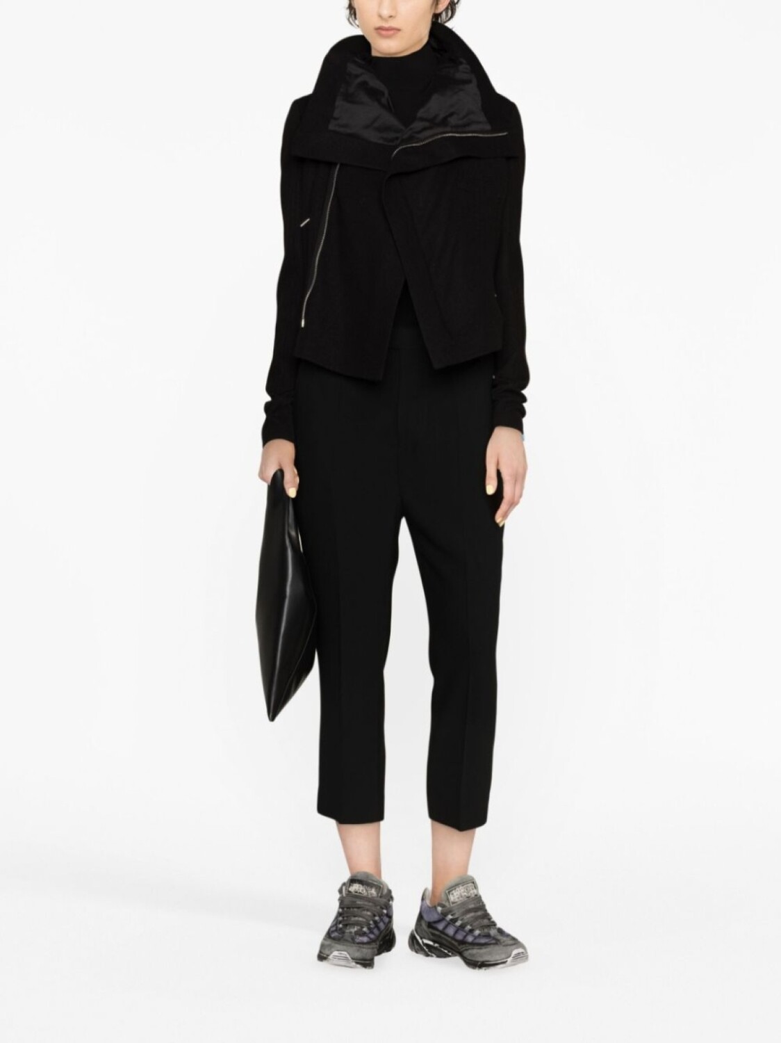 

Rick Owens укороченные брюки со складками, черный
