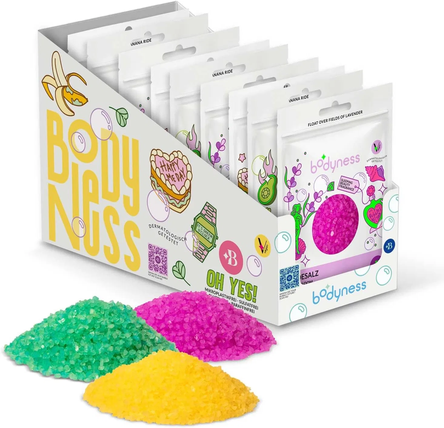 Соли для ванн Bodyness 9 x 160 г Bodyness, Bath Salts Pack Of 9