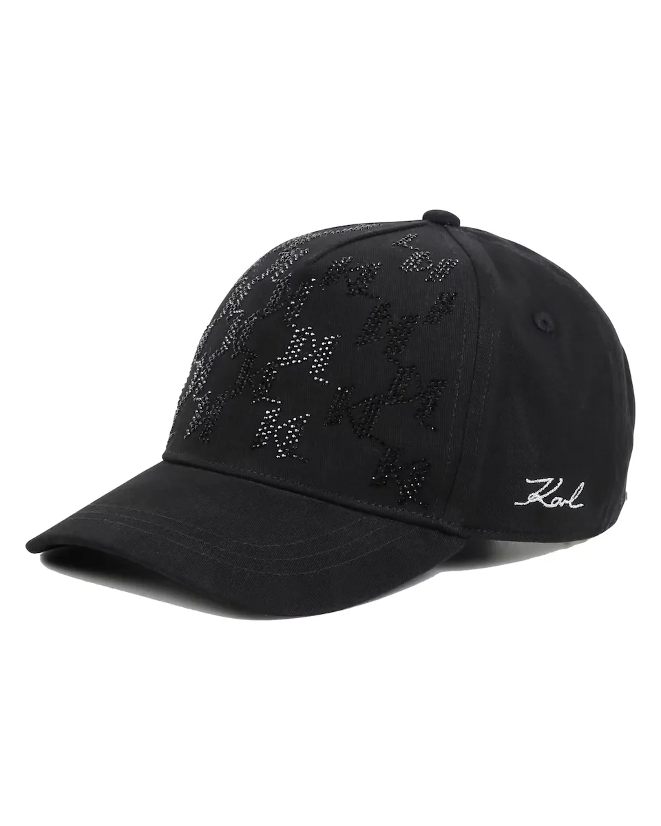 

Черная хлопчатобумажная шапочка для девочки Karl Lagerfeld Kids