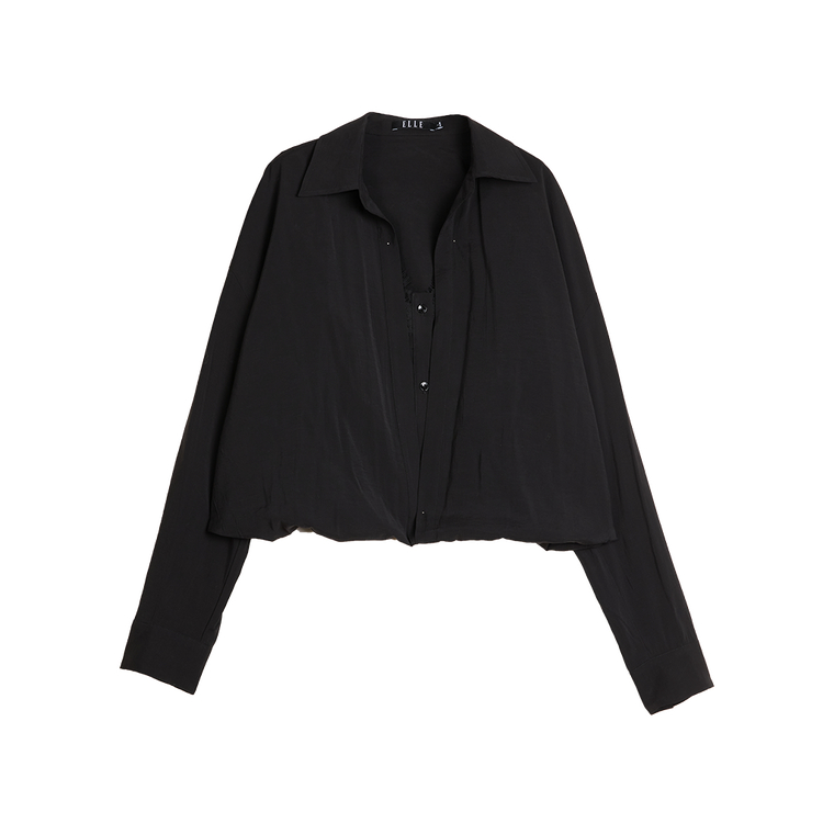 

ELLE Рубашка Women's Black Lapel Moderate