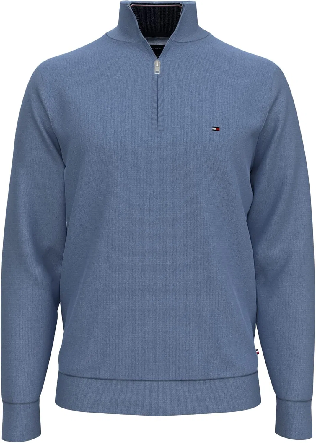 Свитшот Tommy Hilfiger Bill 1/4 Zip, синий — фото 4