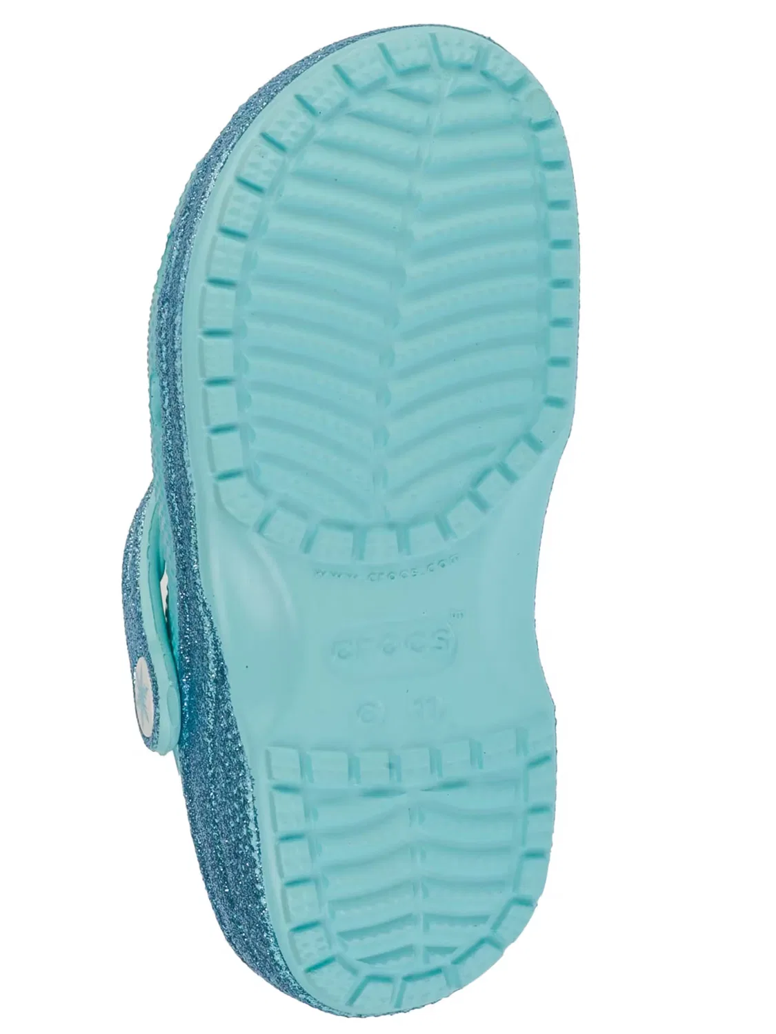 Детские сандалии Crocs Classic Frozen Elsa Clog Kids синего цвета — фото 3