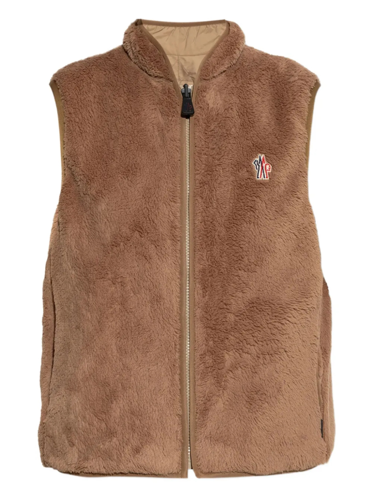 

Жилет из овчины Moncler Grenoble, коричневый