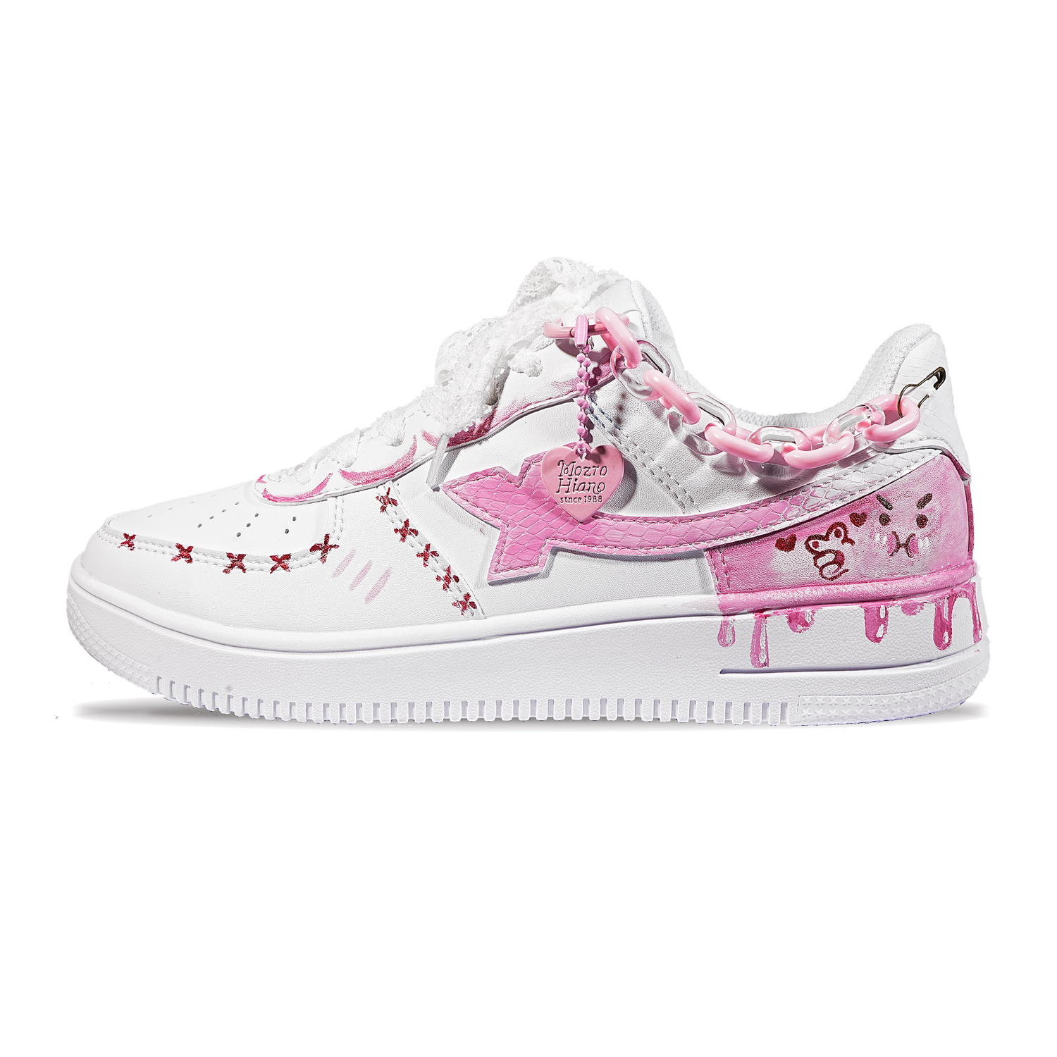 

XTEP Кроссовки Air Force One Skateboard Unisex низкие розово-белые, цвет White Pink