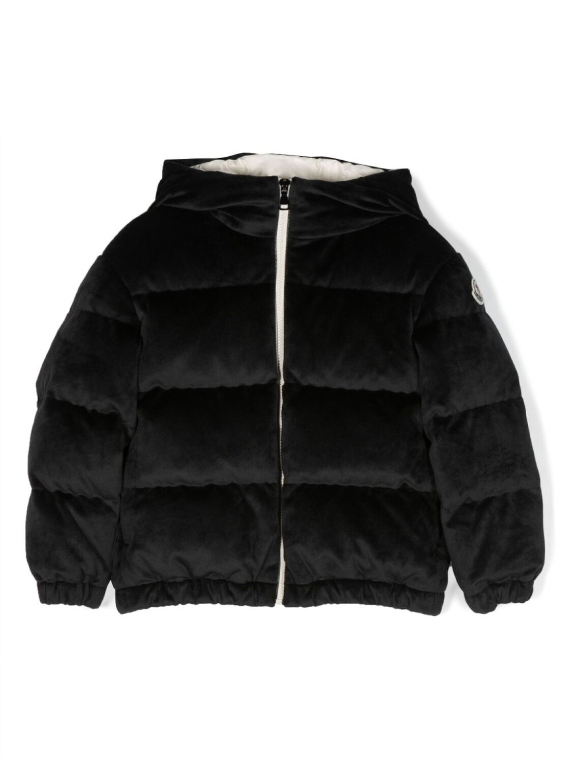 

Moncler Enfant велюровый пуховик Daos, черный