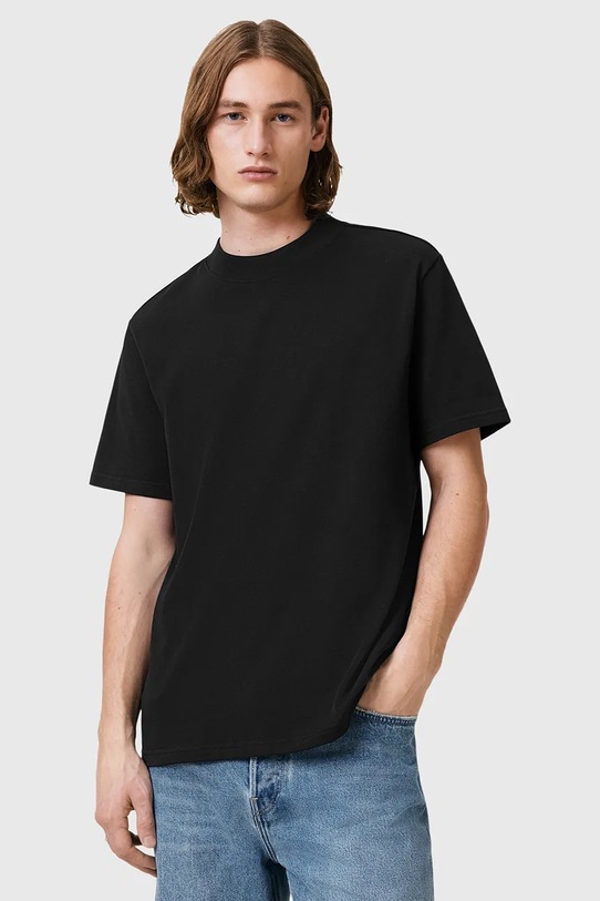 

Хлопковая футболка Nero Allsaints, черный