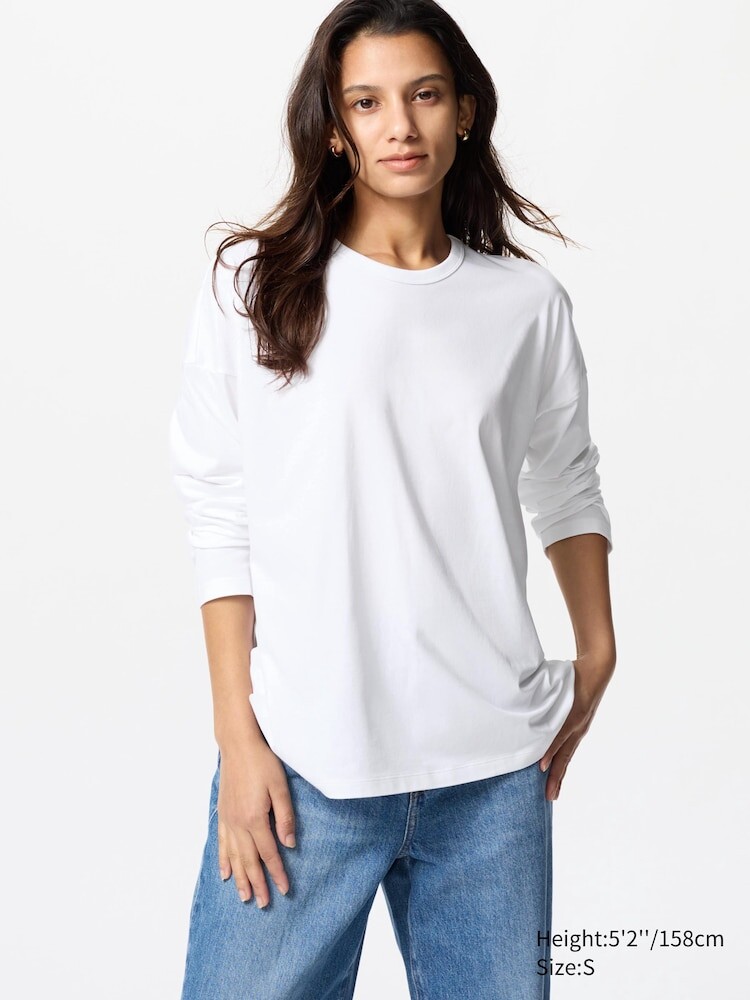 

Лонгслив женский Uniqlo, цвет 00 белый