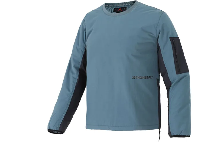 Jordan Куртка-пуховик Air 23 Unisex Gait Leaf Green с круглым вырезом и аппликацией