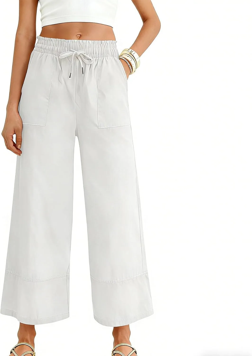 

Брюки женские с завязками и карманами