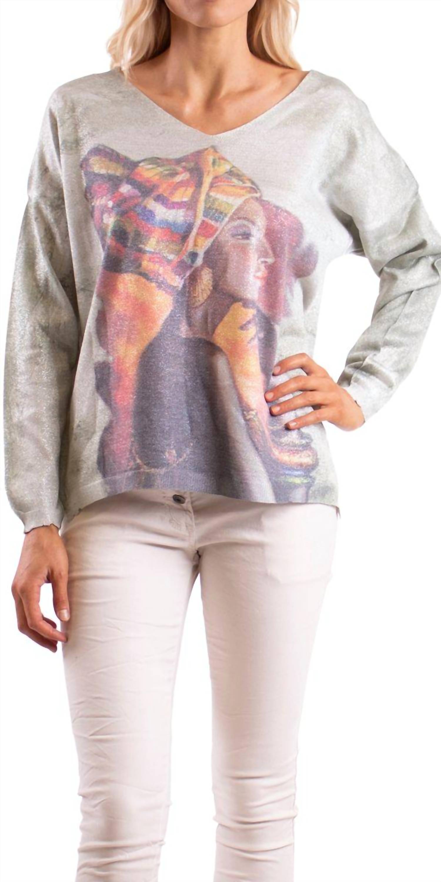 

Свитер с длинными рукавами Bold Queen оливкового цвета Gigi Moda, оливковый