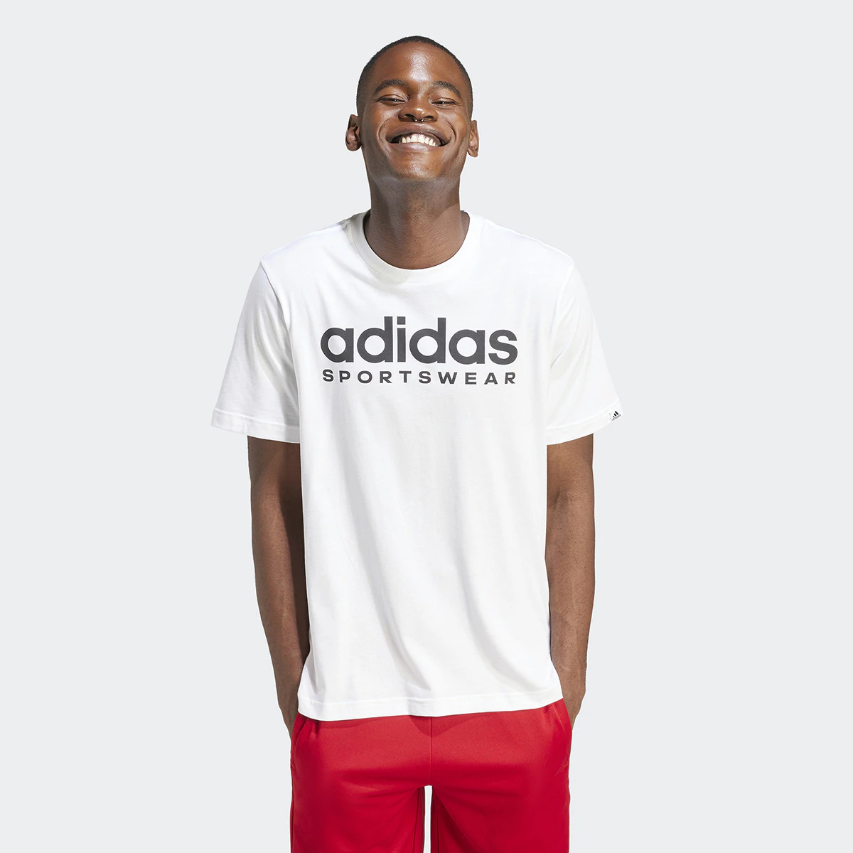 

Мужская футболка Adidas с графическим рисунком, белый