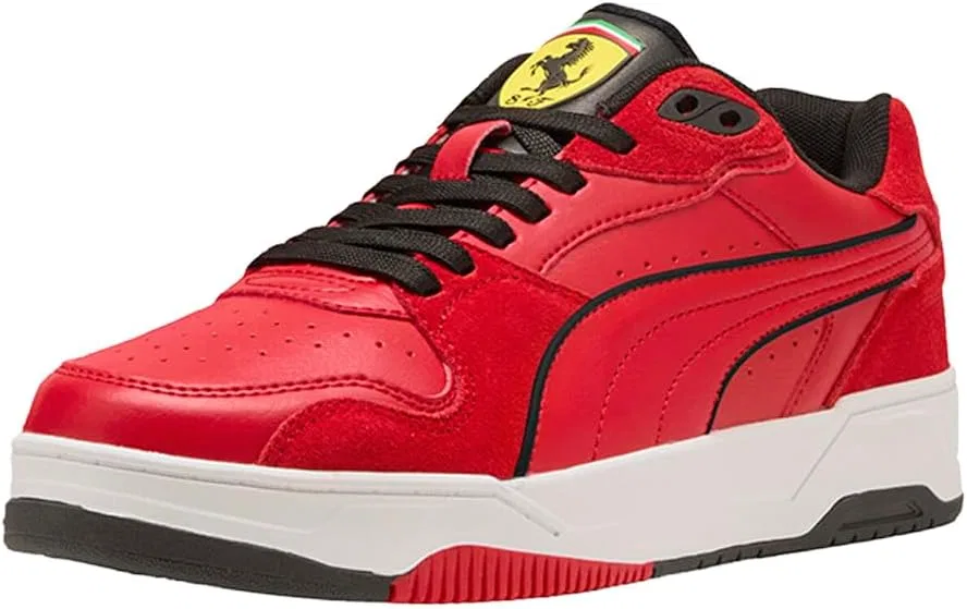 Мужские низкие повседневные кроссовки PUMA Scuderia Ferrari Rbd Break на шнуровке, красные — фото 2