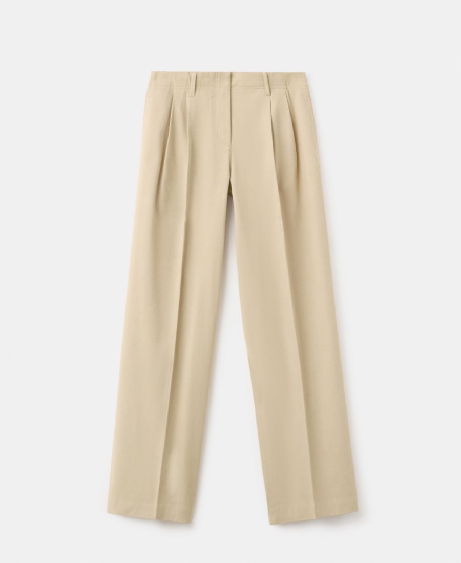 

Женские джинсы прямого кроя со складками MANGO, Beige