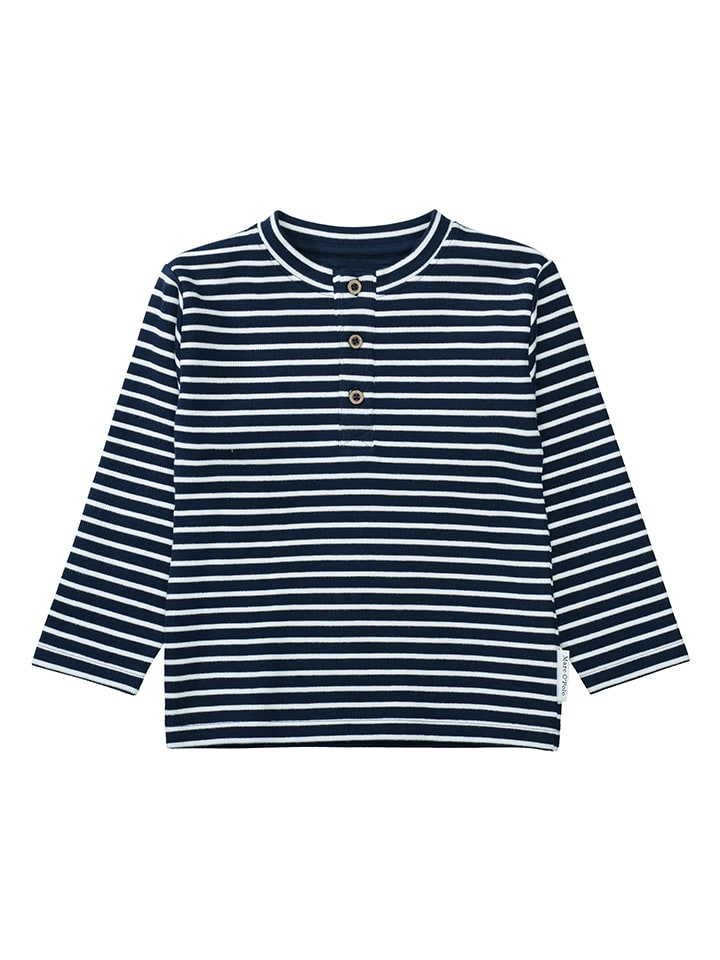 

Рубашка с длинным рукавом Marc O'Polo Junior, темно-синий/белый