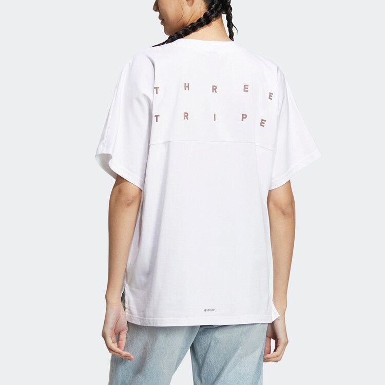 Женская футболка с логотипом и буквами Word SS, белая Adidas — фото 3