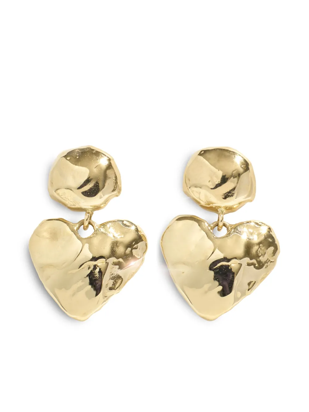 

Серьги-подвески Heart Light из желтого золота Fie Isolde, золотой
