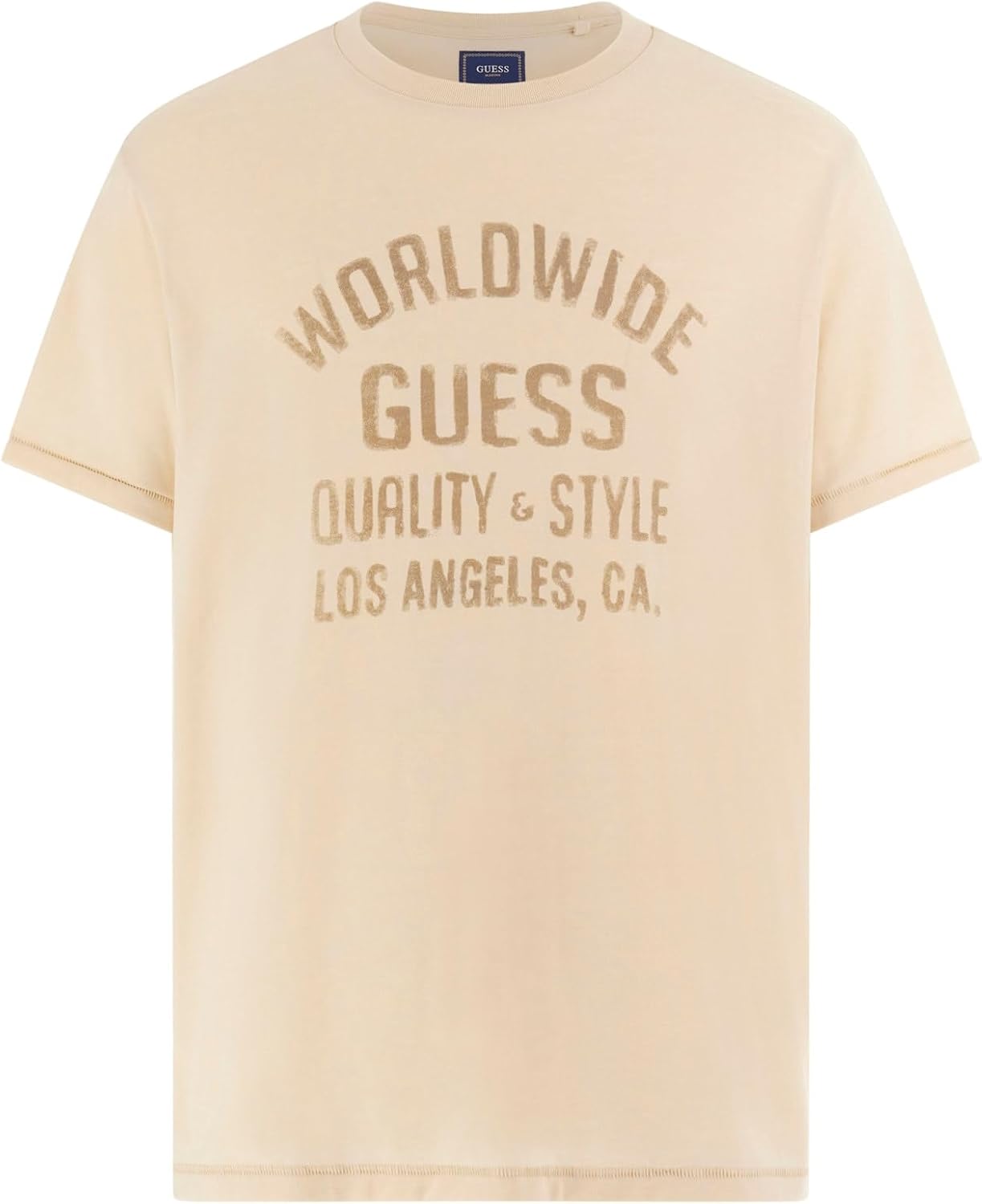 

Мужская футболка GUESS Eco с коротким рукавом и принтом «выгорание», Morning Haze