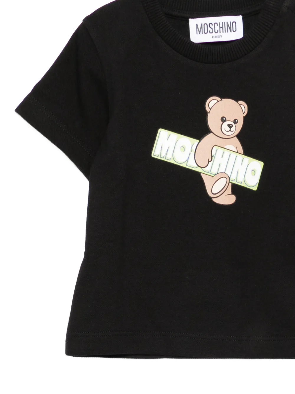 Футболка с короткими рукавами и графичным принтом Moschino Kids, черный — фото 3