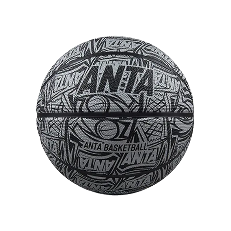 

ANTA Резиновый баскетбольный мяч all over print black размер 5, размер 7 тренировочный соревновательный unisex