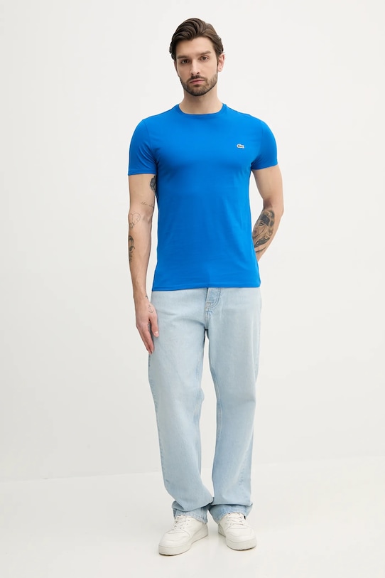 

Хлопковая футболка Lacoste, синий