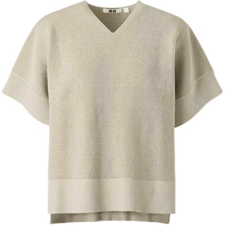 Вязаный топ UNIQLO U Collection темно-бежевый