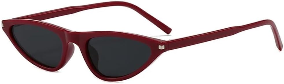 

Солнцезащитные очки с защитой UV400 | Маленький размер "кошачий глаз" | Цветные линзы | Для женщин и мужчин | Для занятий спортом на открытом воздухе и вождения LXLHWN, Red Grey