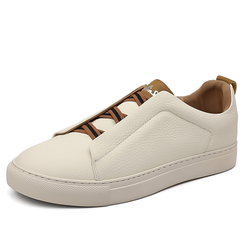 

Mulinsen Мужские низкие скейтерские кеды белые, цвет White[Leather Shoe Size: Size 40 in This Model = Athletic Shoes 41]