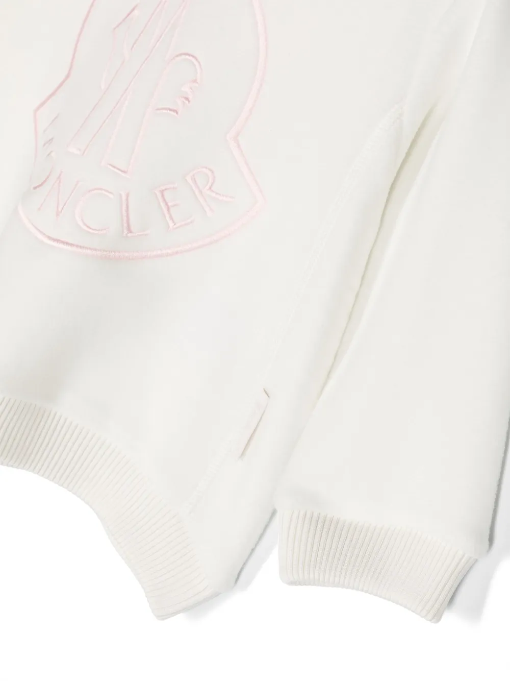 Флисовая толстовка с вышитым логотипом Moncler Enfant, белый — фото 3