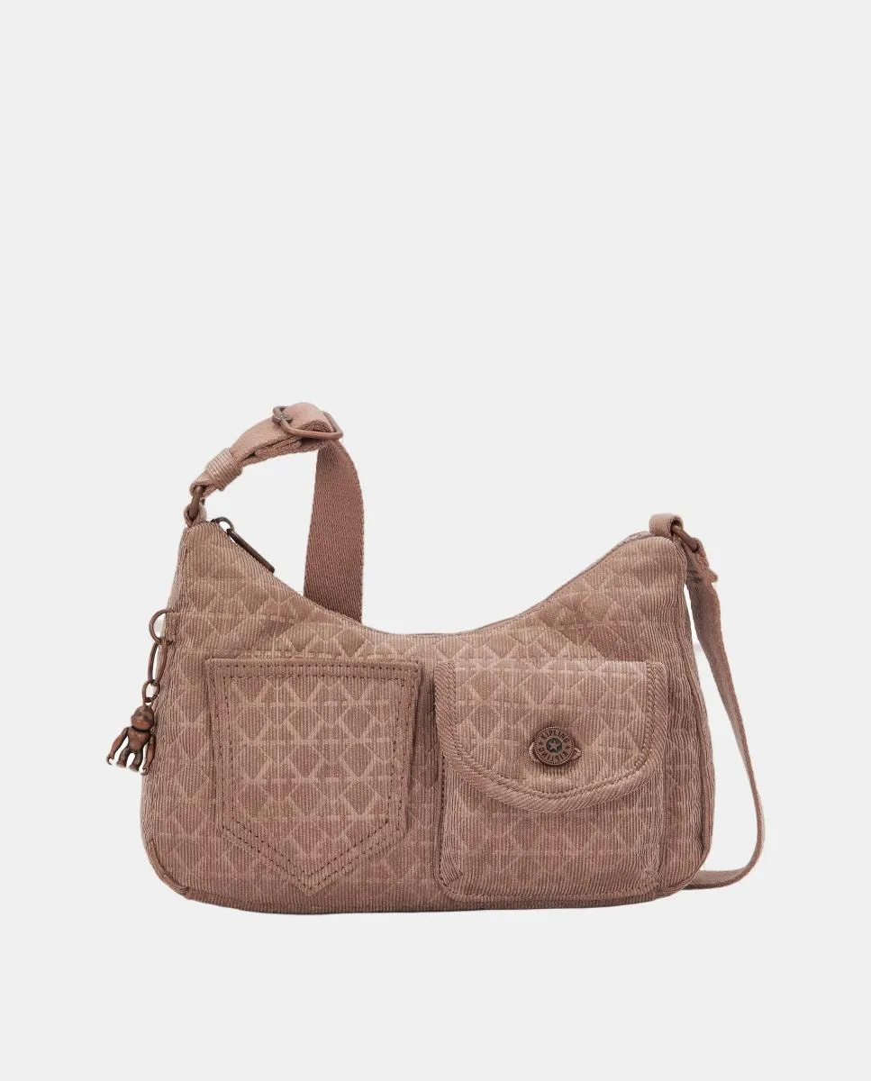 

Средняя сумка через плечо с регулируемым ремнем Kipling, коричневый